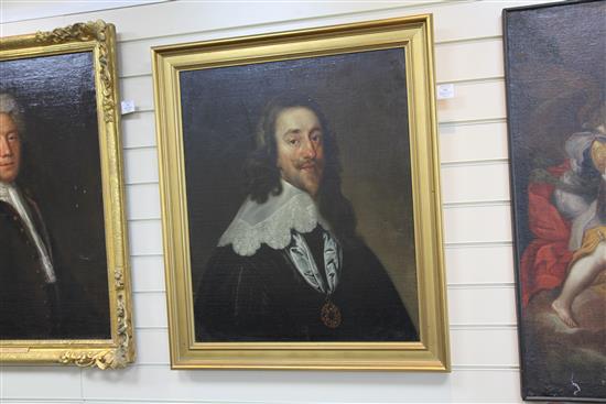 After Van Dyck Portrait of Charles I, 29 x 24in.